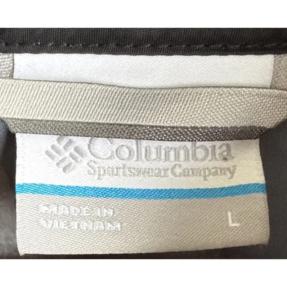 Columbia Rain Jacket Camo Hooded Lightweight Water Resistant Mens Large Packable
